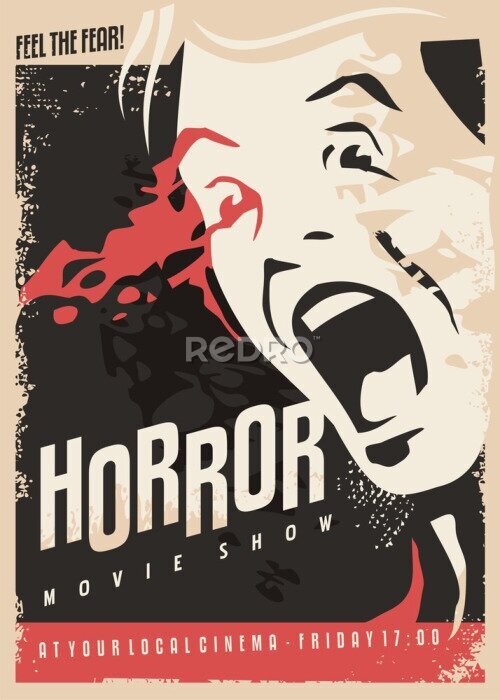 Poster  Ancienne affiche de film d'horreur