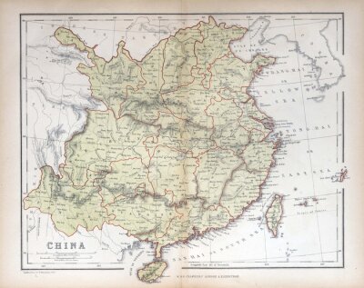 Poster  Ancienne carte de la Chine