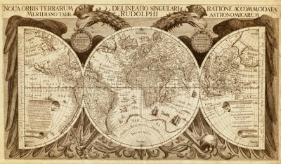 Poster  Ancienne carte globe décorative