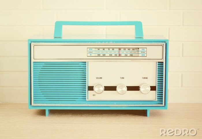 Poster  Ancienne radio bleue