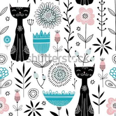 Poster  Animaux de compagnie chats noirs
