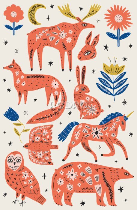 Poster  Animaux scandinaves