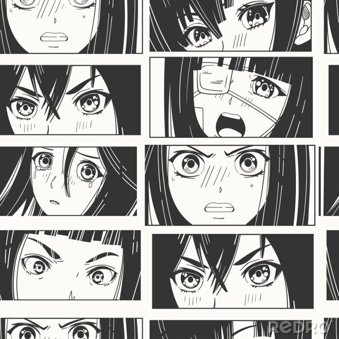 Poster  Anime avec les yeux d'une fille