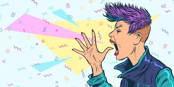 Poster  Années 80 femme femme punk