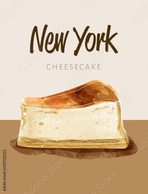 Poster  Appétissant cheesecake new-yorkais