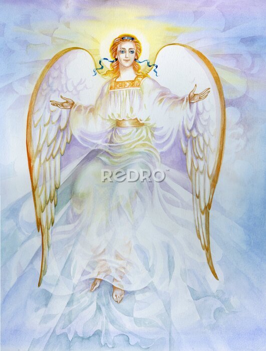 Poster  Aquarelle et Ange Gardien