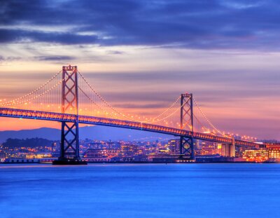 Poster  Architecture de San Francisco et Bay Bridge
