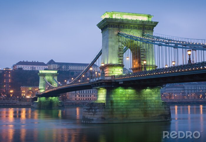 Poster  Architecture éclairée par des lampes