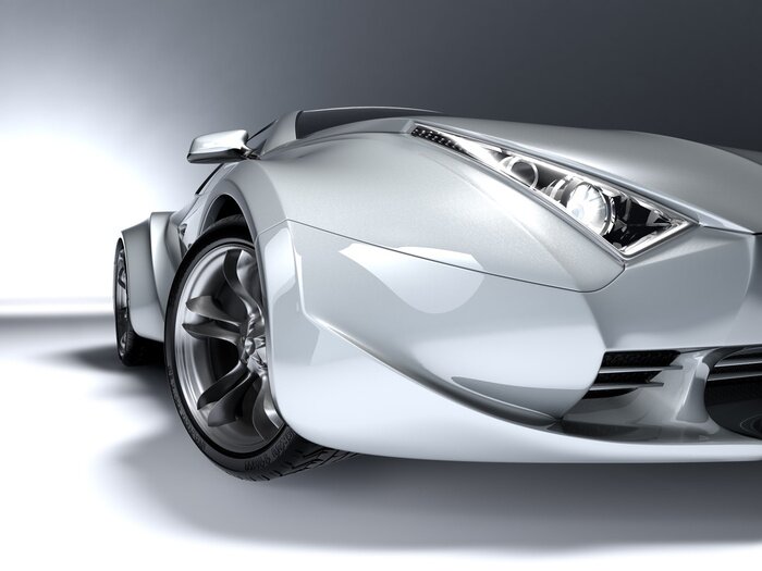 Poster  Argent voiture de sport