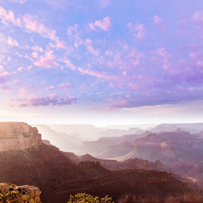 Arizona coucher du soleil Parc National du Grand Canyon Point Yavapai