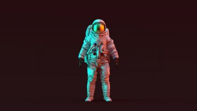 Astronaute avec un casque jaune