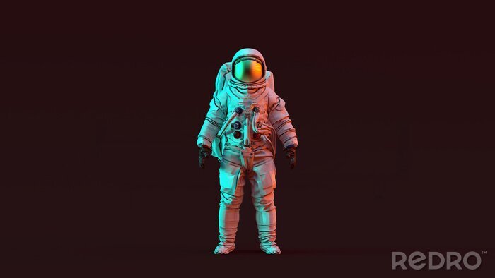 Poster  Astronaute avec un casque jaune
