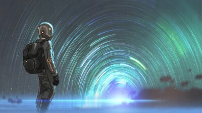 Astronaute dans un tunnel