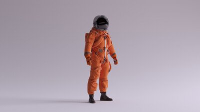 Astronaute dans une combinaison spatiale orange