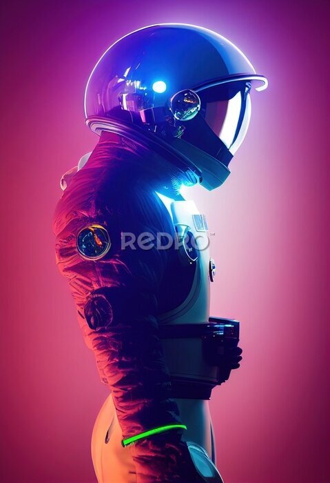 Poster  Astronaute en combinaison spatiale