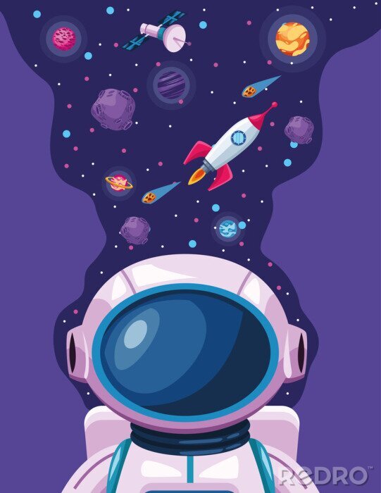Poster  Astronaute en mission dans l'espace