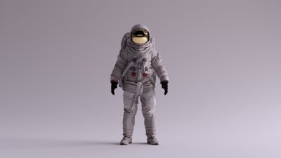 Astronaute sur fond gris