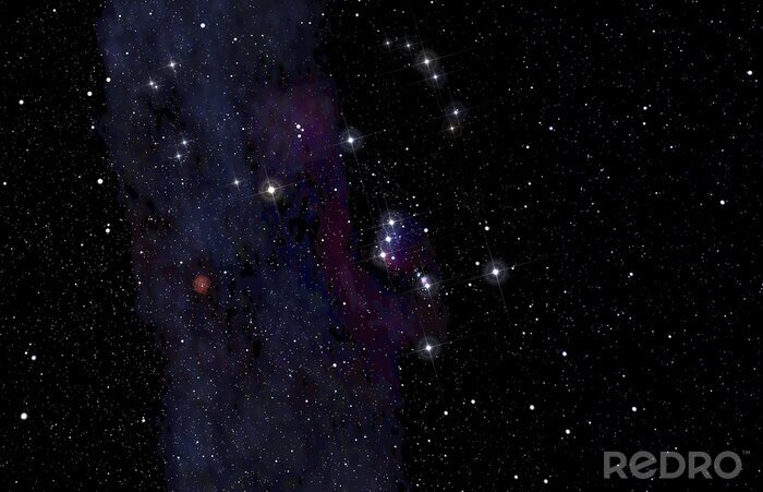 Poster  Avec la disposition des étoiles dans la constellation d'Orion