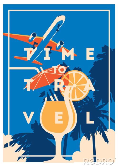 Poster  Avion de vacances sous les tropiques