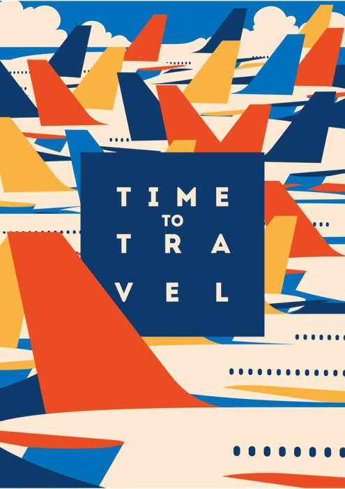 Poster  Avions colorés dans le ciel