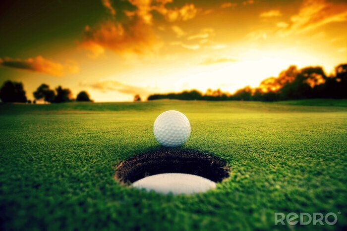 Poster  Balle de golf près du trou