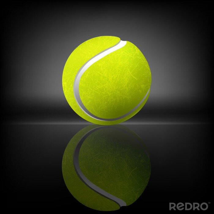 Poster  Balle de tennis et son reflet