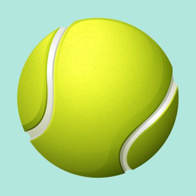 Poster  Balle de tennis sur fond clair