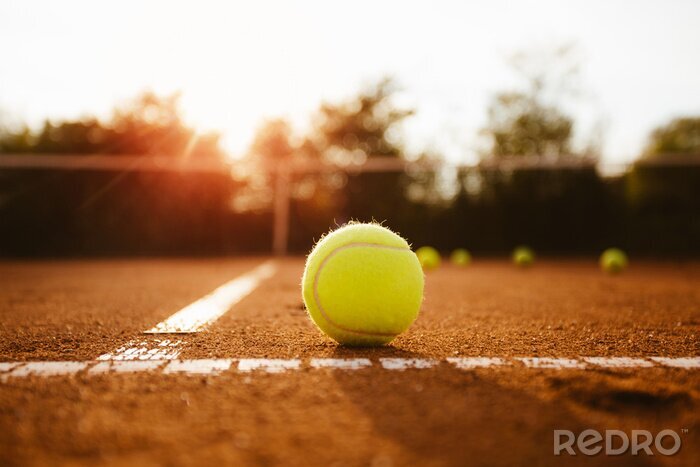 Poster  Balle de tennis sur le terrain