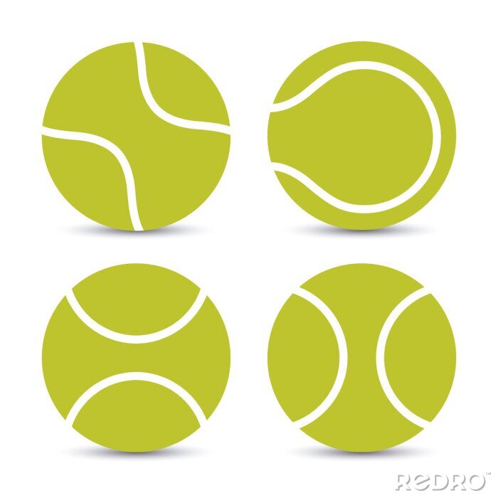 Poster  Balles de tennis sur fond blanc