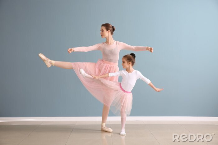 Poster  Ballet de danse apprenant les poses de base