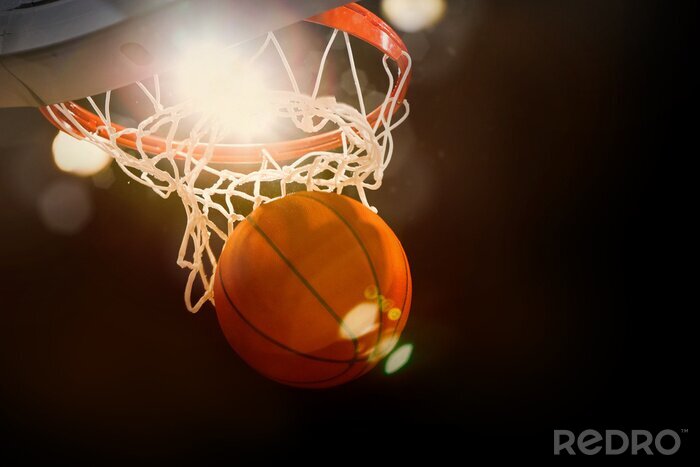 Poster  Ballon dans le panier de la salle de sport