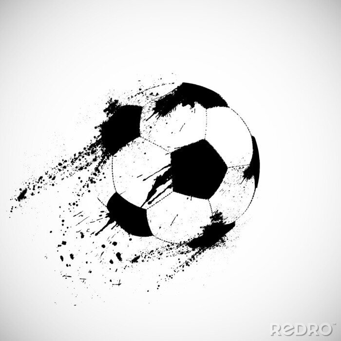 Poster  Ballon de football grunge