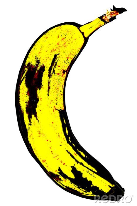 Poster  banana in the style of Andy Warhol