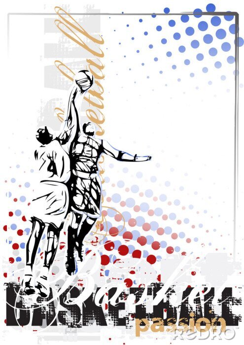 Poster  basket-ball affiche de vecteur fond