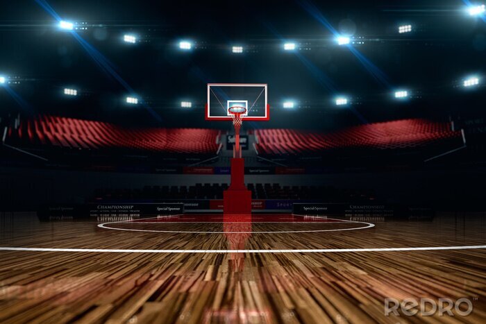 Poster  Basket-ball. arène sportive.