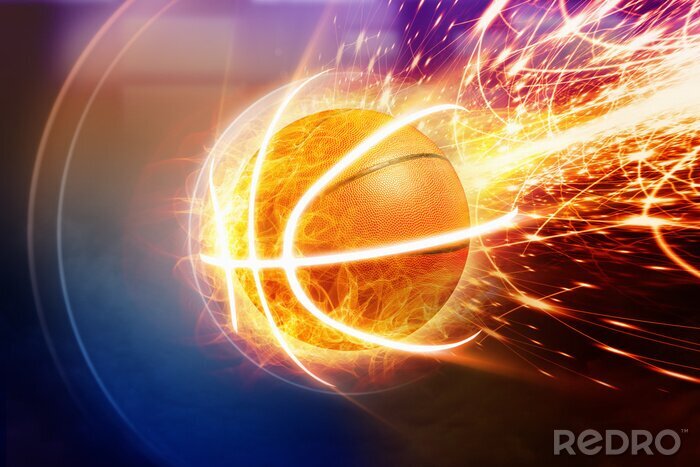 Poster  basket-ball brûlant