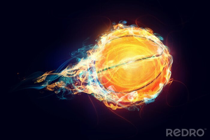Poster  Basket-ball sur le feu