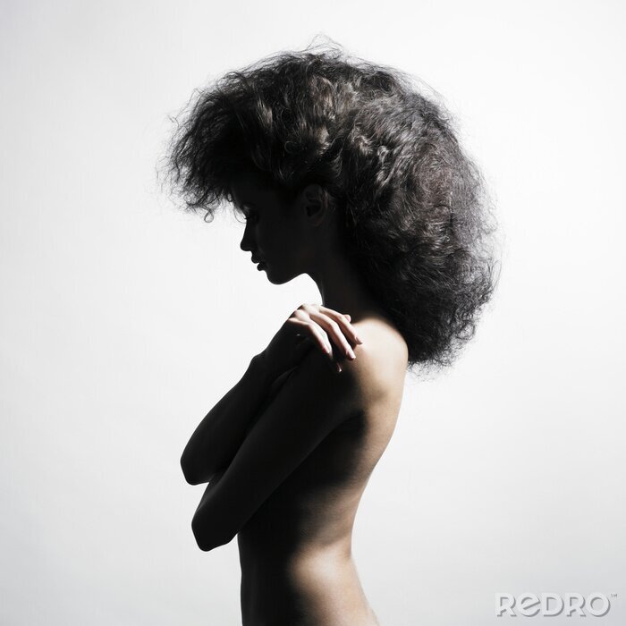 Poster  Belle femme avec de magnifiques cheveux