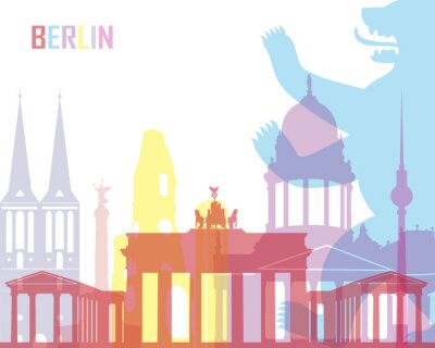 Poster  Berlin skyline pop
