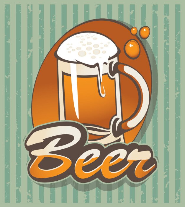 Poster  Bière de style vintage