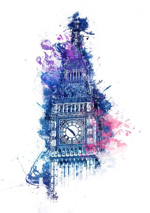 Poster  Big Ben et la poussière de couleur
