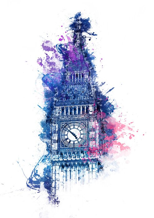 Poster  Big Ben et la poussière de couleur