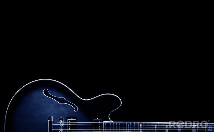 Poster  blues guitar shape