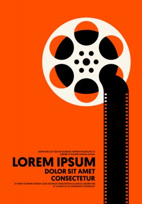 Bobine de film sur fond orange