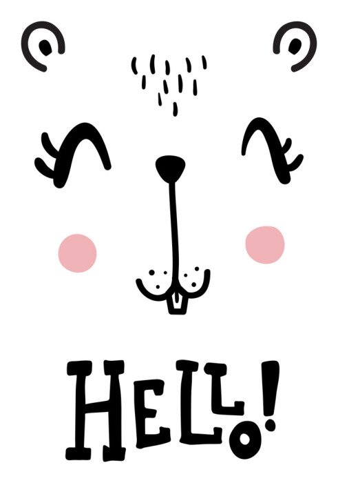 Poster  Bonjour le lapin