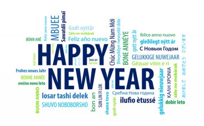Poster  Bonne année dans différentes langues