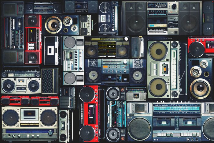 Poster  Boom box des années 80