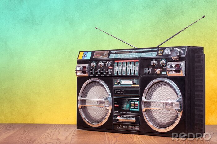 Poster  Boom box rétro