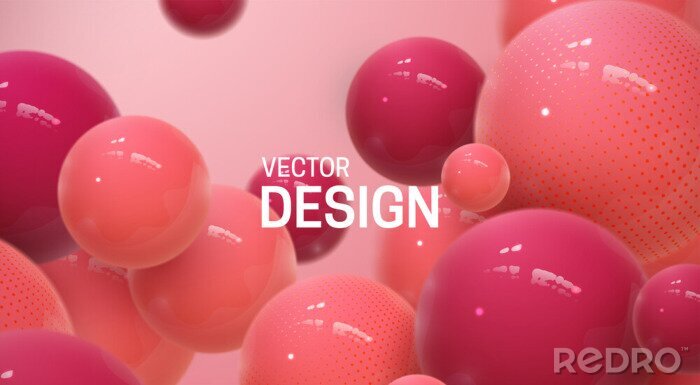 Poster  Boules rouges scintillantes