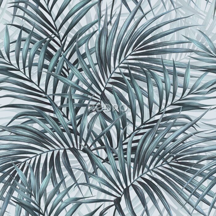 Poster  Bouquets de feuilles de palmier